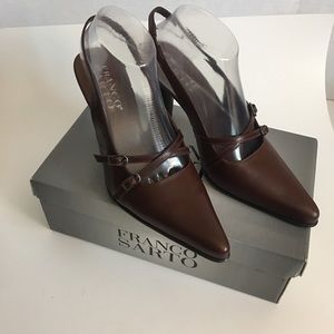 Franco sarto NWB Lori Chocolate Kid Heel Pointy9m